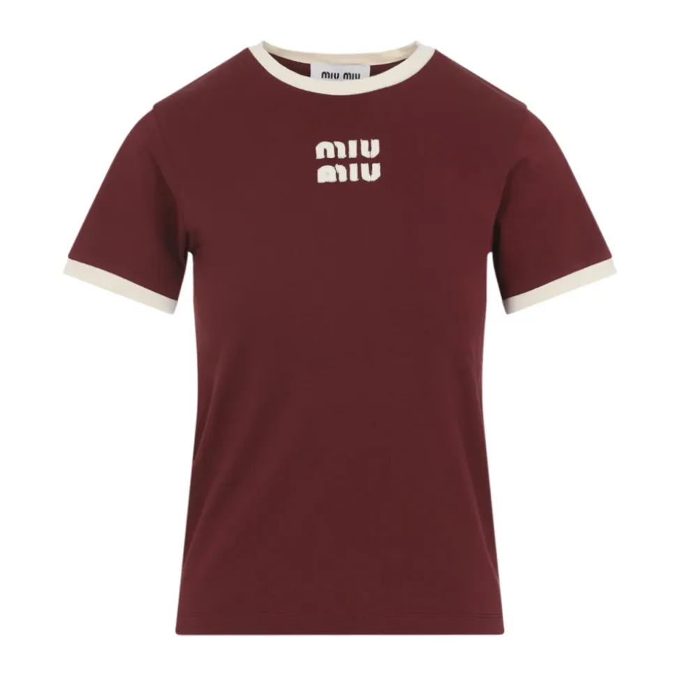 Amaranto Red Baumwoll-T-Shirt