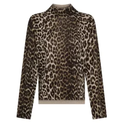 Animalier Mock Neck Sweater