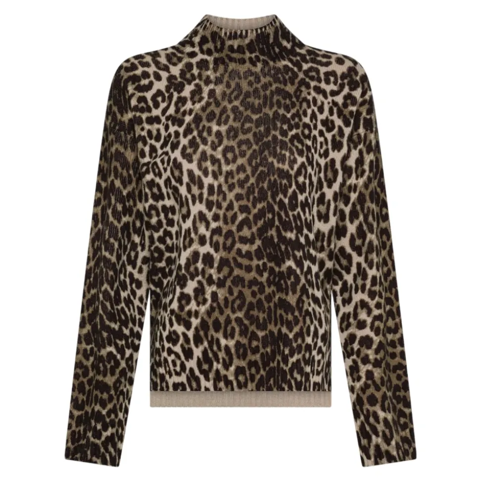 Animalier Mock Neck Sweater