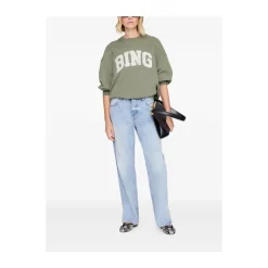 Appliqué Rundhals-Sweatshirt
