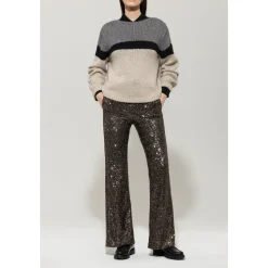 Ausgestellte Hose mit Pailletten