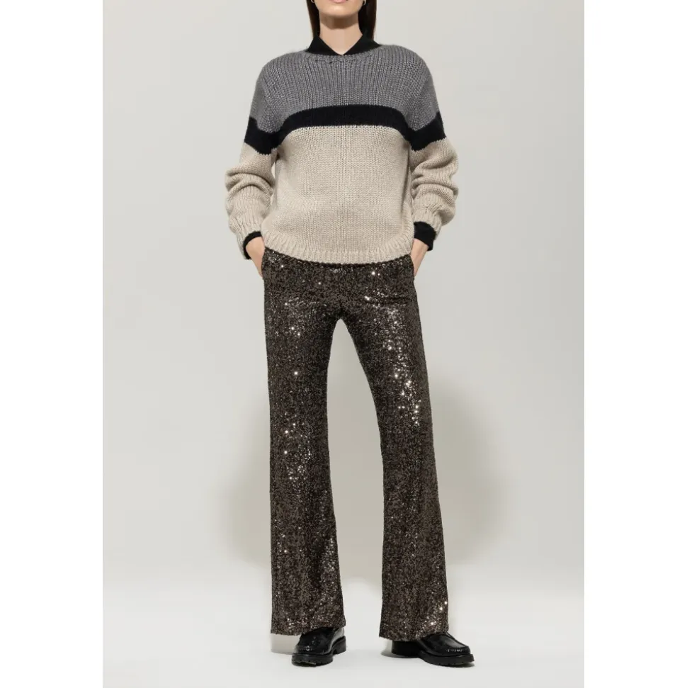 Ausgestellte Hose mit Pailletten