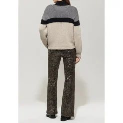 Ausgestellte Hose mit Pailletten
