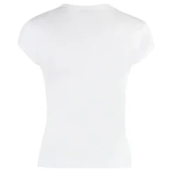 Baumwoll-Crew-Neck T-Shirt mit Frontdetail