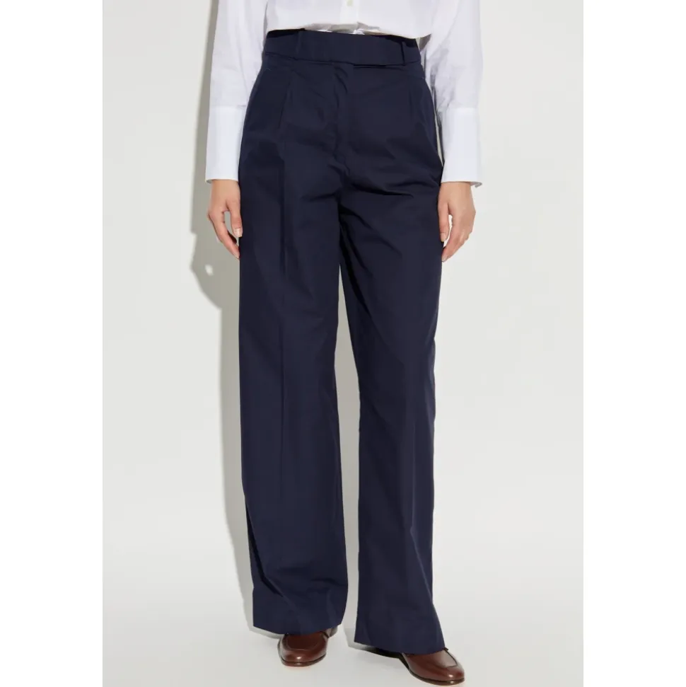 Baumwollhochtaillierte Hose