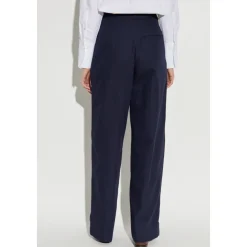 Baumwollhochtaillierte Hose