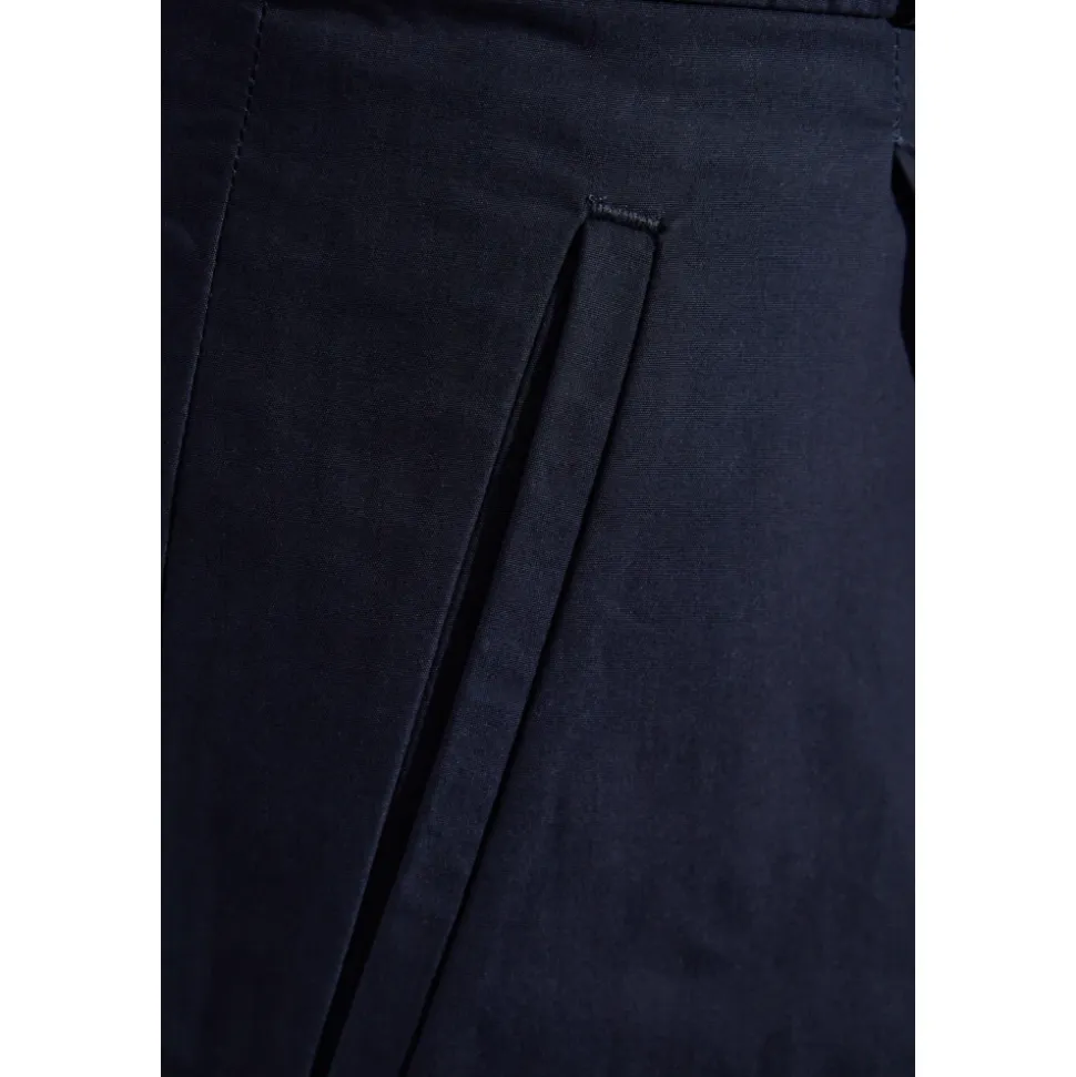 Baumwollhochtaillierte Hose