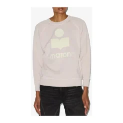 Baumwoll-Logo-Sweatshirt Rundhalsausschnitt Raglan