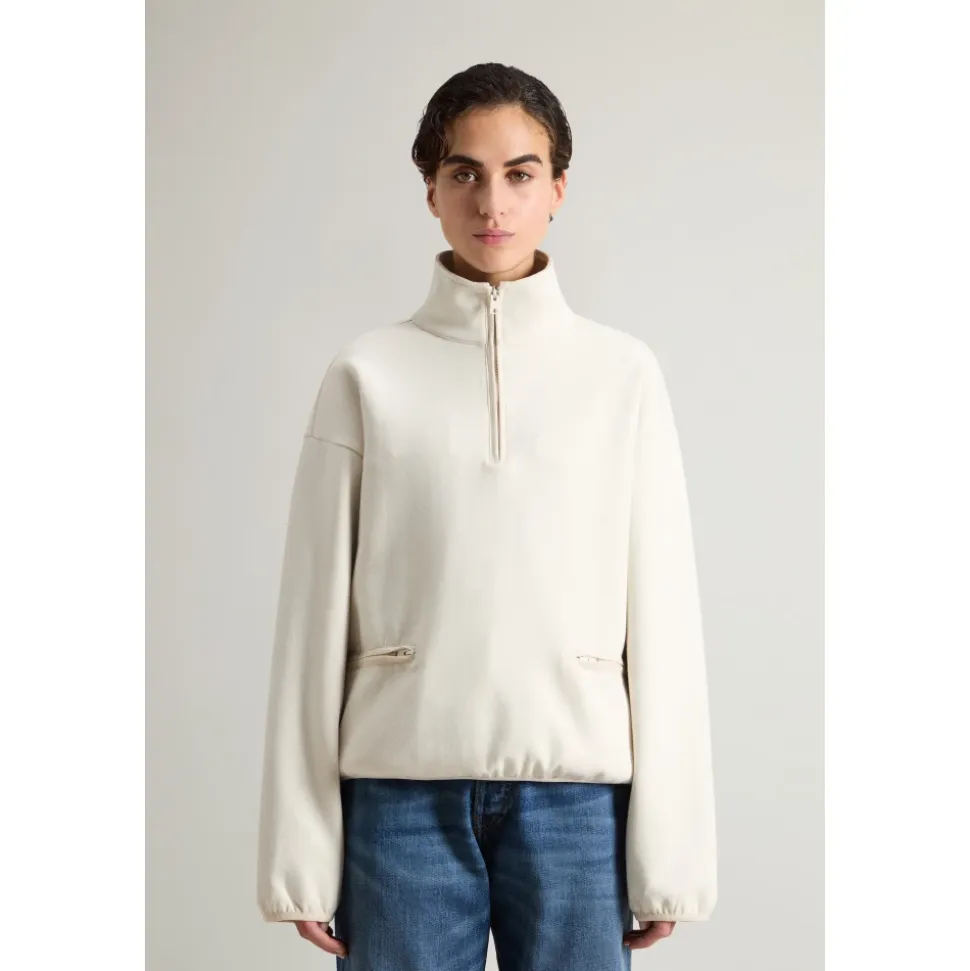 Baumwollmischung High Neck Pullover