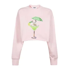 Baumwoll-Sweatshirt mit Frontdruck