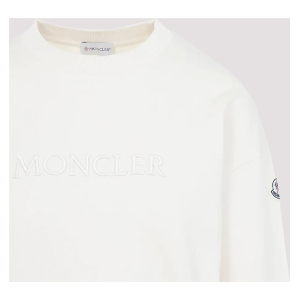 Baumwoll-Sweatshirt mit Logo-Stickerei