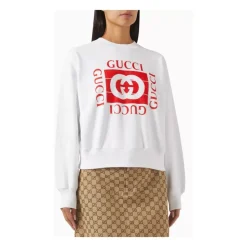 Baumwoll-Sweatshirt mit Rundhalsausschnitt