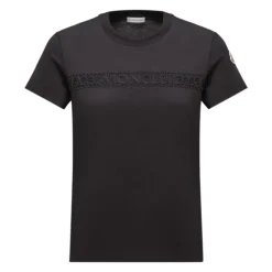 Baumwoll-T-Shirt mit gesticktem Logo
