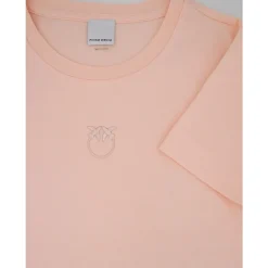 Baumwoll-T-Shirt mit Love Birds Stickerei