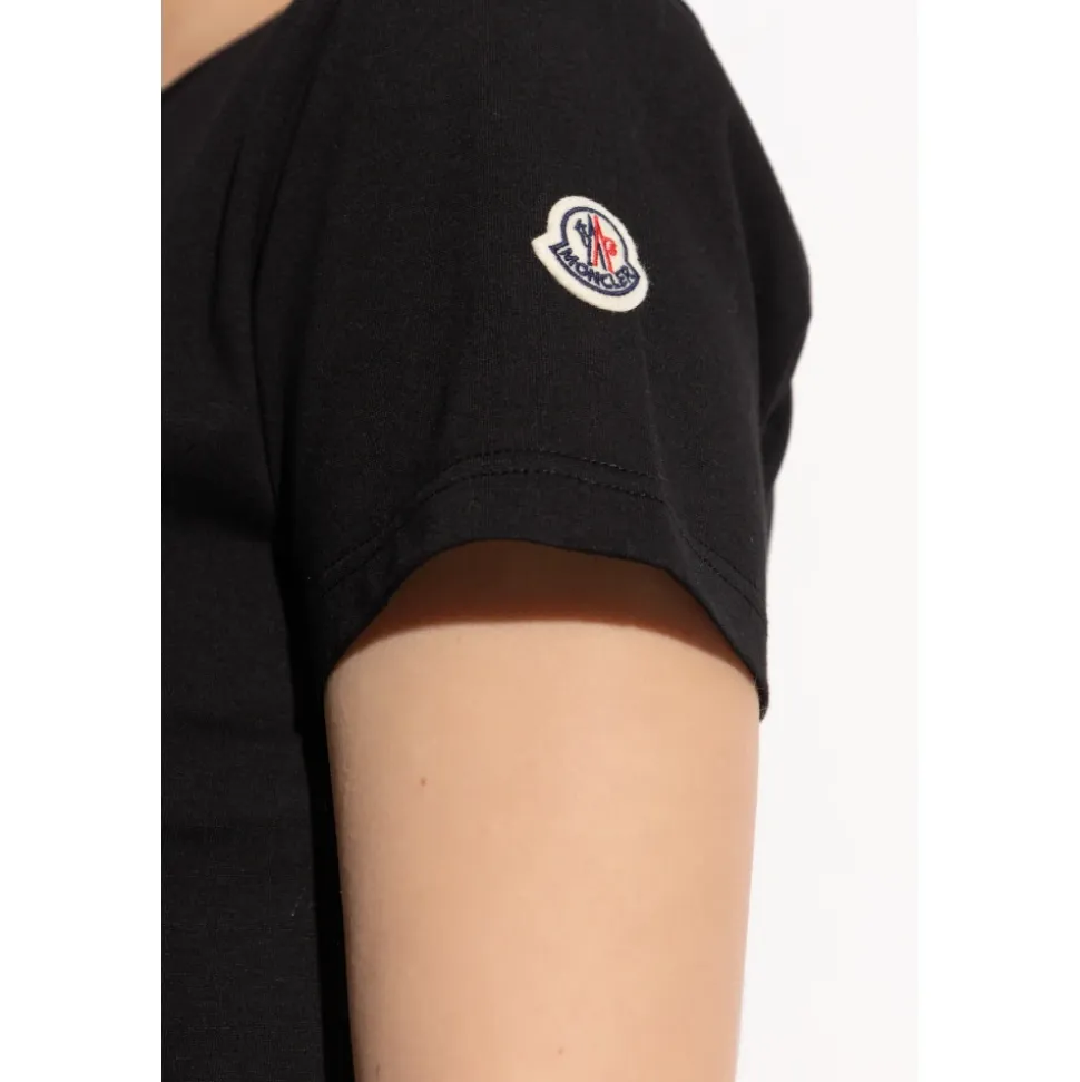 Baumwoll-T-Shirt mit Rundhalsausschnitt