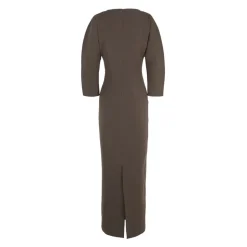 Bawa, figurbetontes braunes Kleid