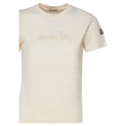 Beaded Logo Baumwoll-T-Shirt