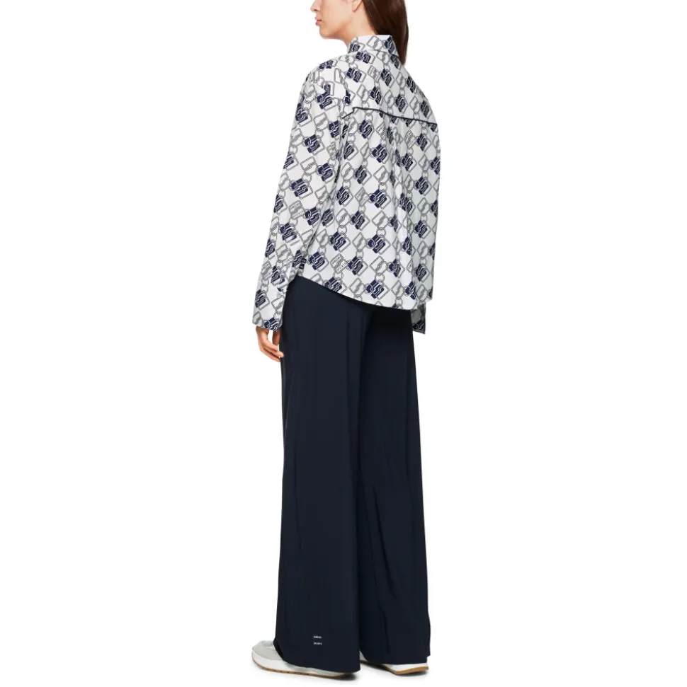 Bedruckte Bluse Cube Design