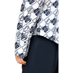 Bedruckte Bluse Cube Design