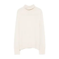 Beige Cashmere Turtleneck Sweater