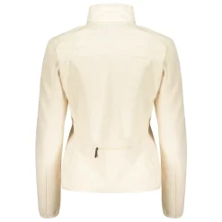 Beige Leichte Jacke mit Farbigem Reißverschluss