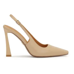 Beige Pumps mit einzigartigem Absatz