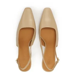 Beige Pumps mit einzigartigem Absatz