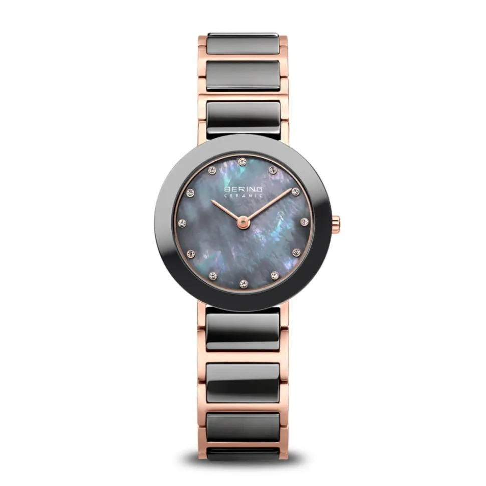 Bering Damen Armbanduhr Ceramic 29 mm Armband Edelstahl 11429-769