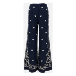 Bestickte Leinenhose