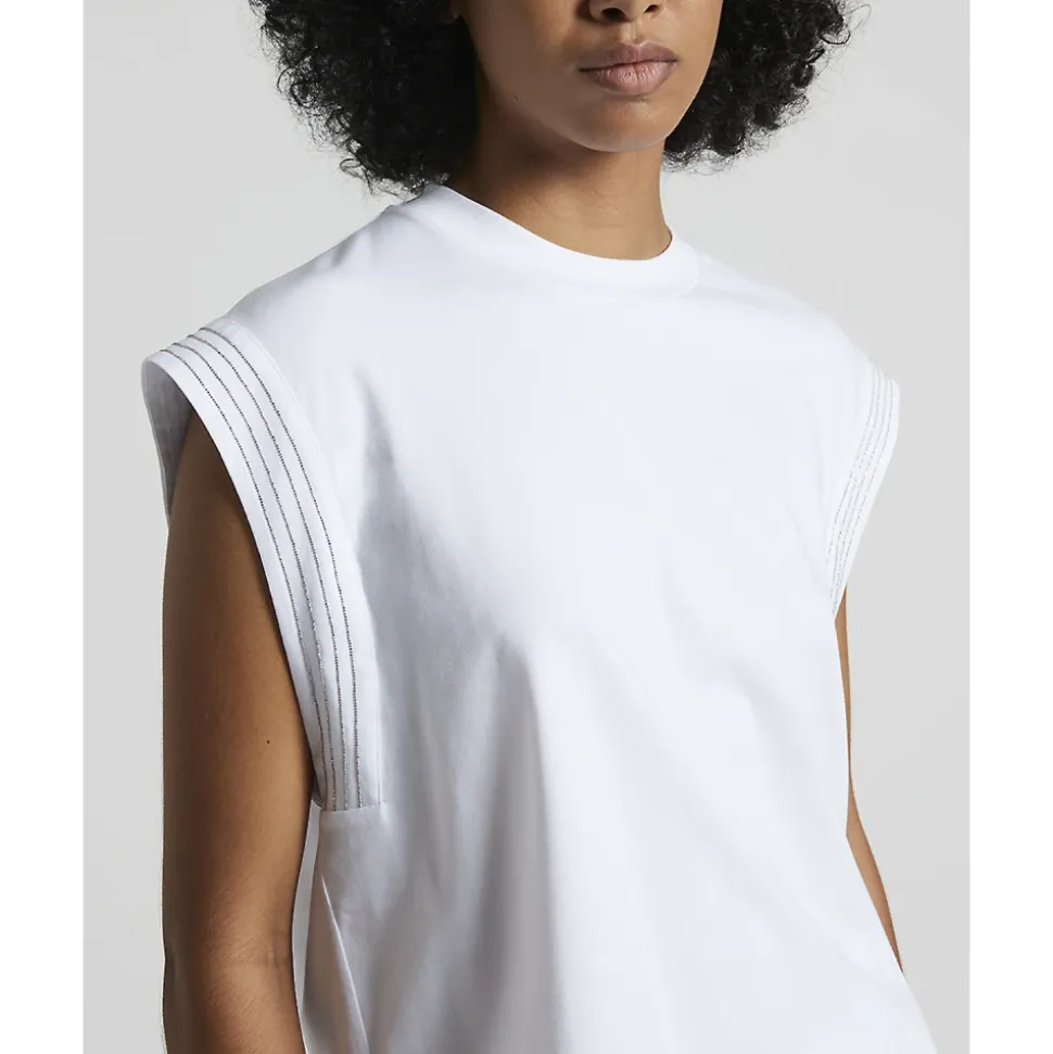 Bi-elastisches Baumwolljersey-Shirt