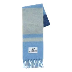 Blau Gestreifter Fransenschal