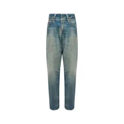 Blaue Baumwolljeans Hergestellt in Italien
