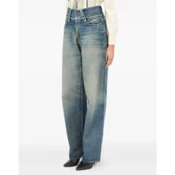 Blaue Baumwolljeans Hergestellt in Italien