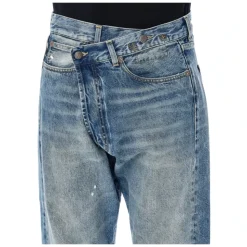Blaue Crossover-Taillenjeans AW25