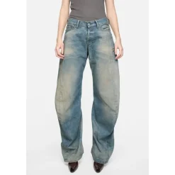 Blaue Jeans mit lockerer Passform