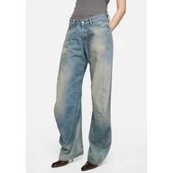Blaue Jeans mit lockerer Passform