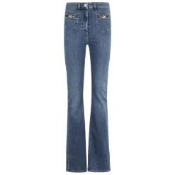 Blaue Schlaghose mit Hoher Taille