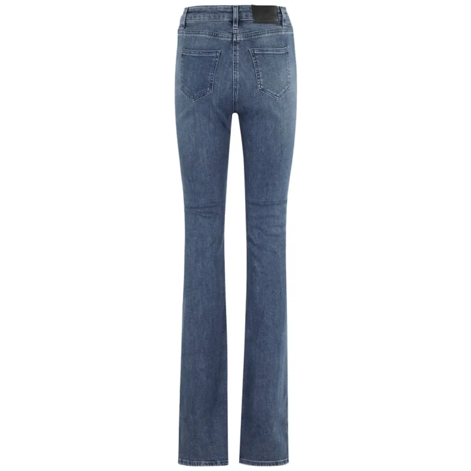 Blaue Schlaghose mit Hoher Taille