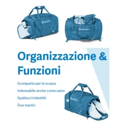 Blaue Unisex-Sporttasche