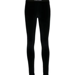 Blaue Velours Skinny Hose