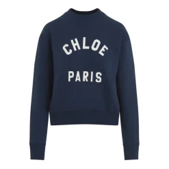Blauer Pullover mit Stehkragen im Trend-Style