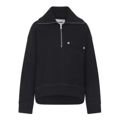 Blaues Wollmisch-Sweatshirt AW25