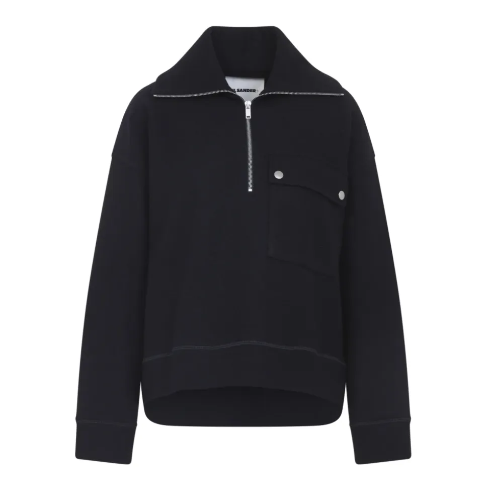 Blaues Wollmisch-Sweatshirt AW25