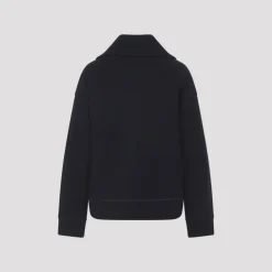 Blaues Wollmisch-Sweatshirt AW25