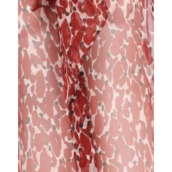 Blumige Seidenbluse Rot Italien
