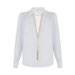 Bluse aus Georgette mit Halskette