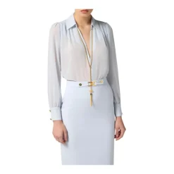 Bluse aus Georgette mit Halskette