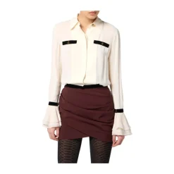 Bluse aus Georgette-Stoff mit Schmuckknöpfen