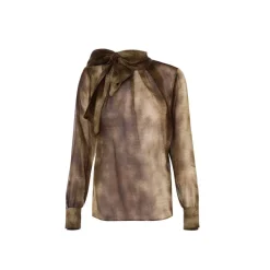 Bluse aus Voile mit Pythonmuster