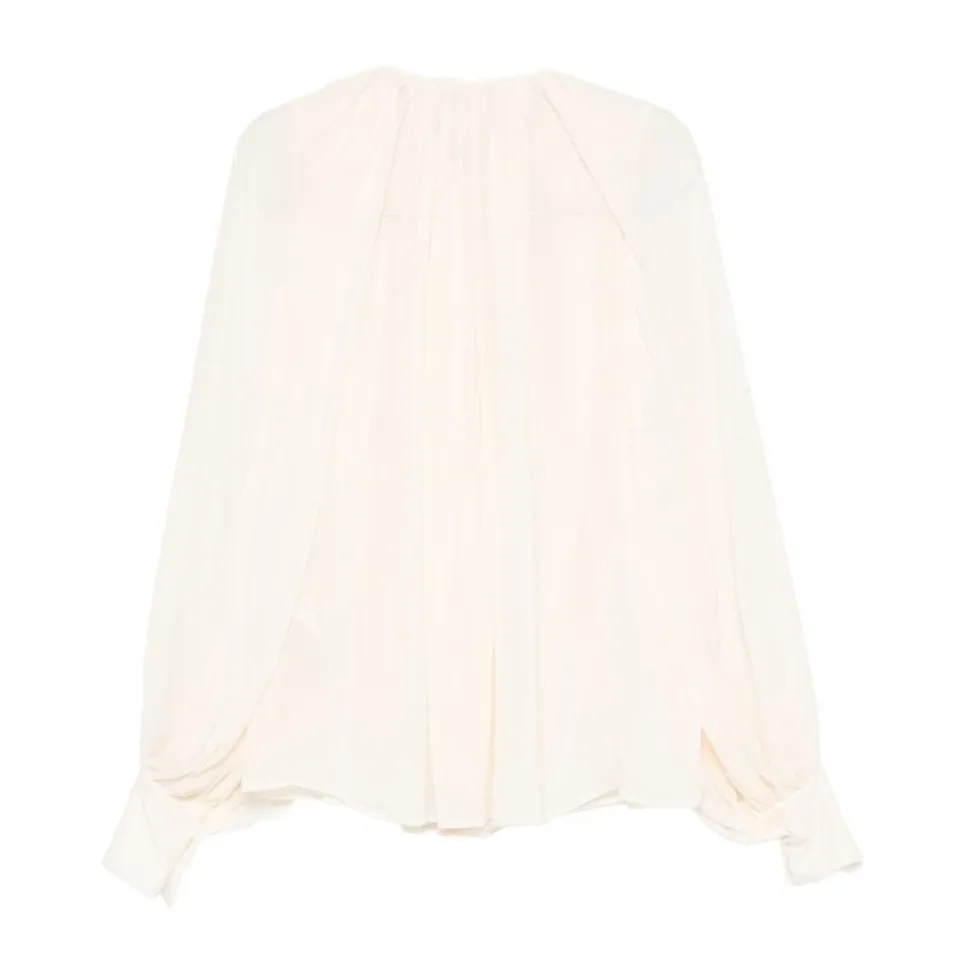 Bluse mit Plisseedetails